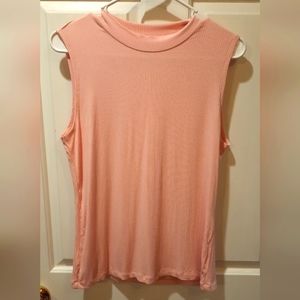 BCBGEneration Light Pink Sleeveless Mock Collar Blouse size XL